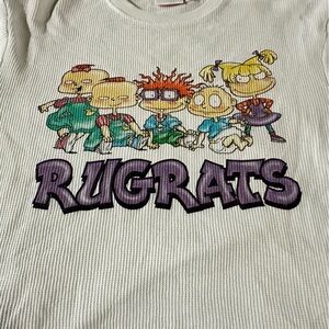 Nickelodeon Rugrats Cropped Long Sleeve Waffle Thermal  Large RUE 21